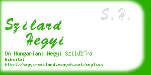 szilard hegyi business card